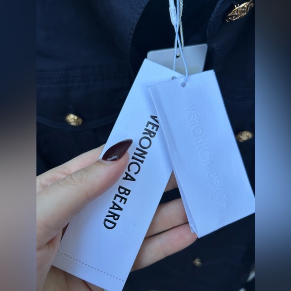 Veronica Beard Saude Long-Sleeve Utility Dress in Navy New With Tags! - Picture 5 of 7